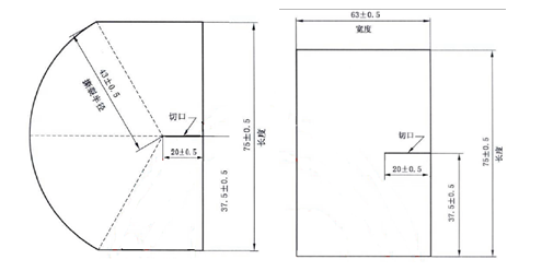 圖3 埃萊門(mén)多夫法試樣的兩種形狀